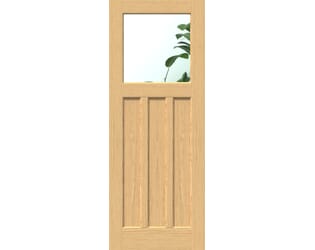 DX 30s Style Oak - Clear Glass Internal Doors
