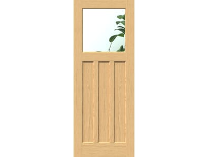 Oak Dx30 - Clear Glass Internal Doors Image