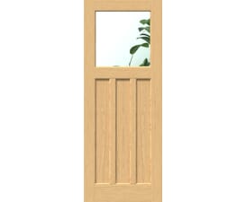 762x1981x35mm (30") Oak DX30 - Clear Glass Door
