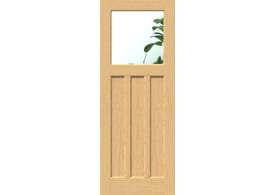 610x1981x35mm (24") Oak DX30 - Clear Glass Door