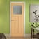 Oak 3 Panel Frosted Glazed Internal Door