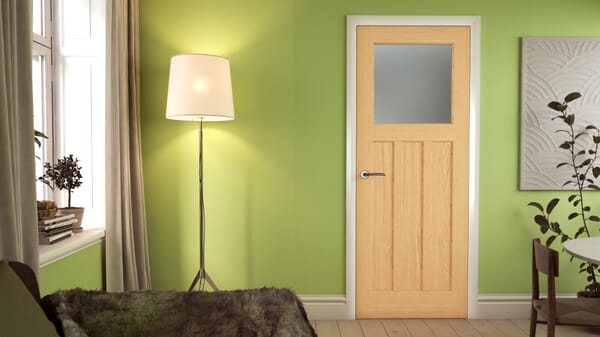 Oak DX30 - Frosted Glass Internal Doors