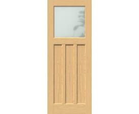 686x1981x35mm (27") Oak DX30 - Frosted Glass Door