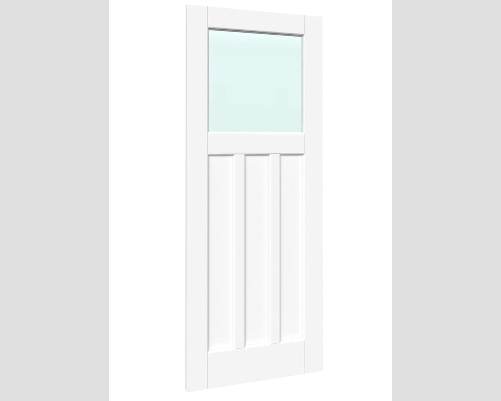 1981 x 686 x 35mm (27") White DX30 - Clear Glass Internal Doors