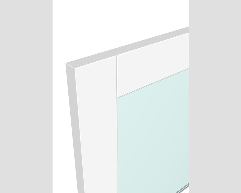 1981 x 686 x 35mm (27") White DX30 - Clear Glass Internal Doors