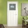 White Primed 3 Panel Clear Glazed Internal Door