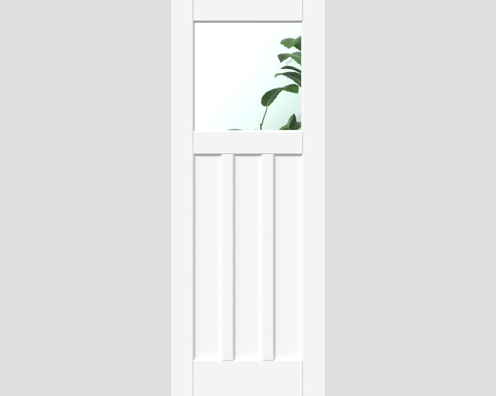 1981 x 686 x 35mm (27") White DX30 - Clear Glass Internal Doors