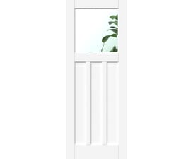 686x1981x35mm (27") White DX30 - Clear Glass Door