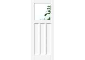 762x1981x35mm (30") White DX30 - Clear Glass Door