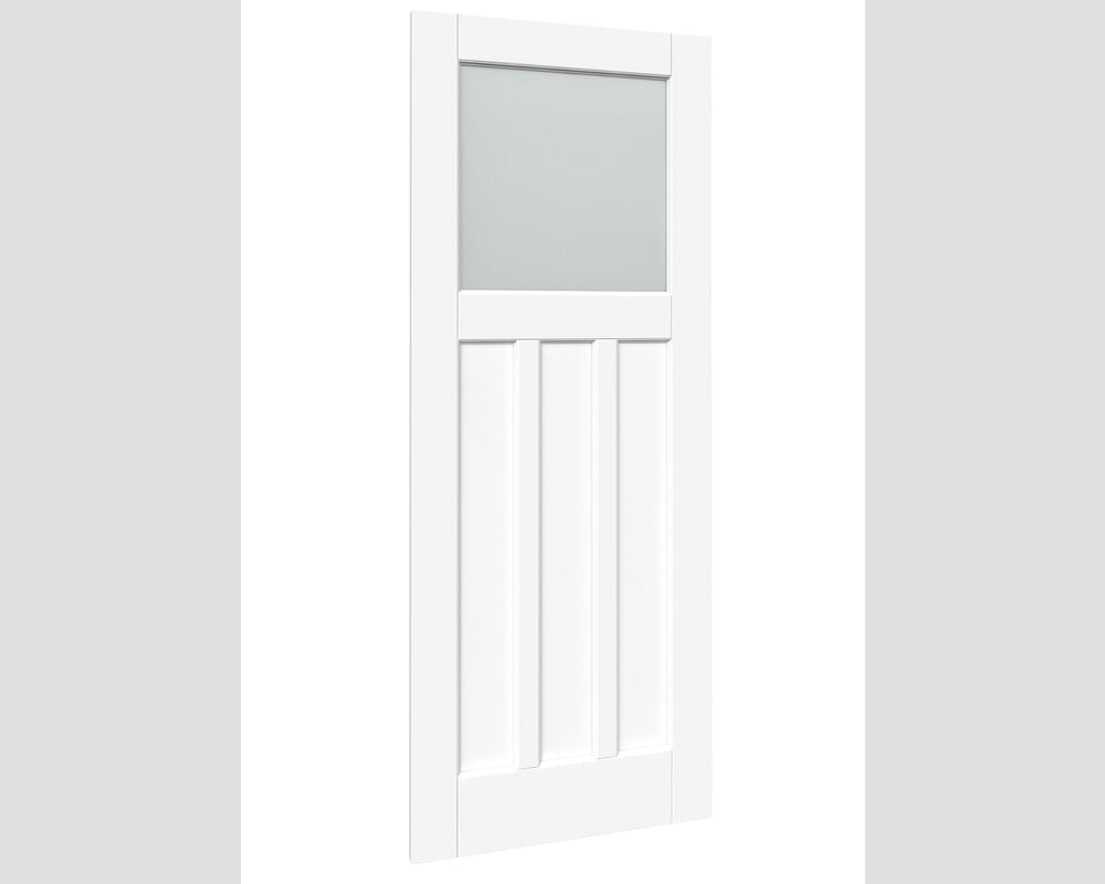 1981 x 686 x 35mm (27") White DX30 - Frosted Glass Internal Doors