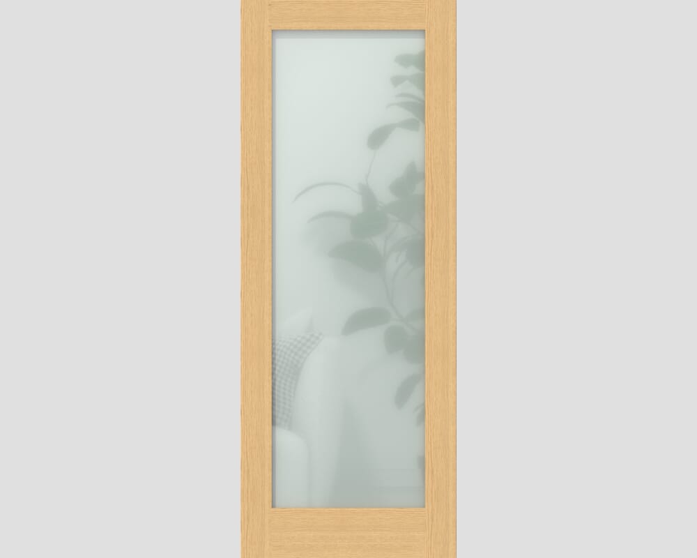 1981 x 686 x 35mm (27") Oak Shaker 1 Light - Frosted Internal Doors