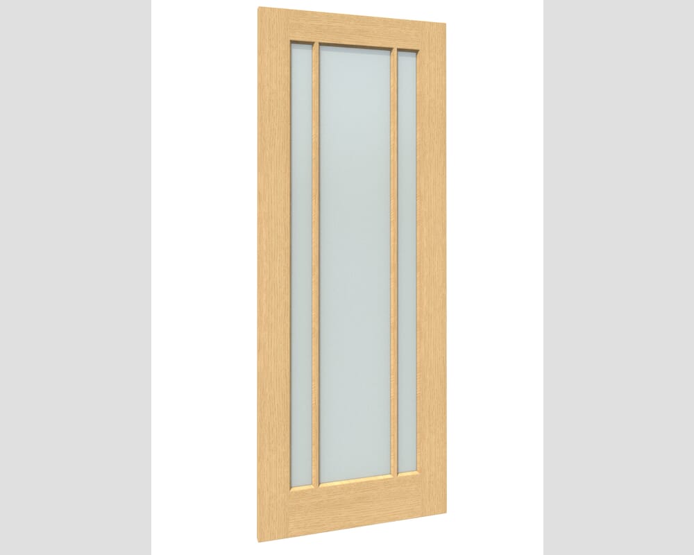 1981 x 686 x 35mm (27") Lincoln Oak Glazed - Frosted Internal Doors