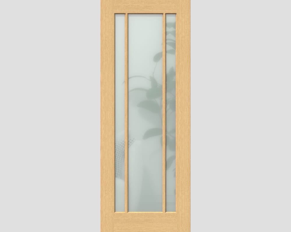 1981 x 686 x 35mm (27") Lincoln Oak Glazed - Frosted Internal Doors