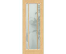 813 2032 mm Lincoln Oak Glazed - Frosted Internal Door