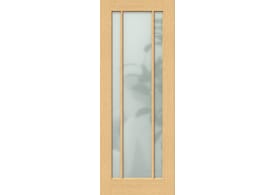762x1981x35mm (30") Lincoln Oak Glazed - Frosted Door