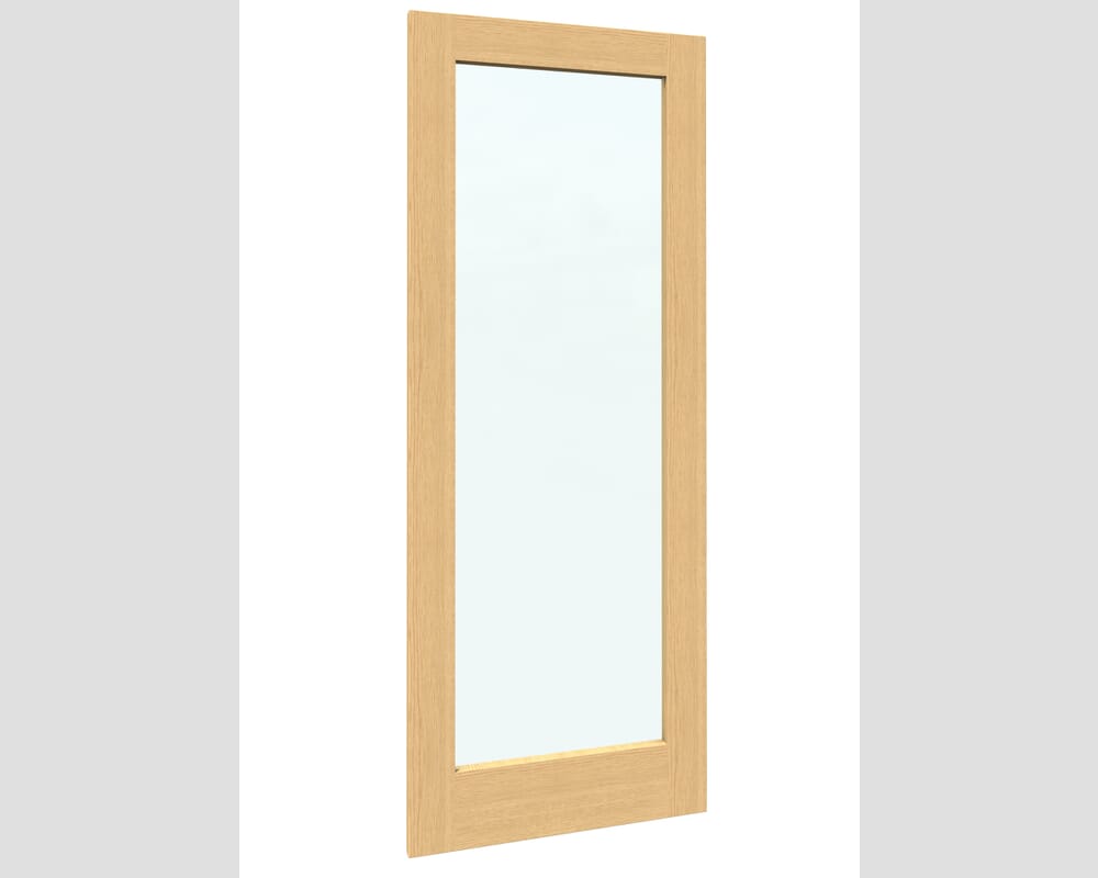 1981 x 838 x 35mm (33") Oak Shaker 1 Light - Clear Internal Doors