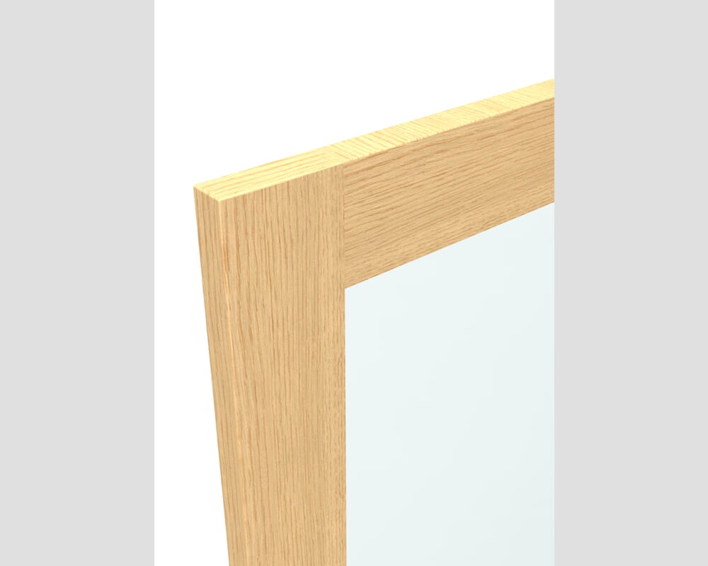 1981 x 838 x 35mm (33") Oak Shaker 1 Light - Clear Internal Doors