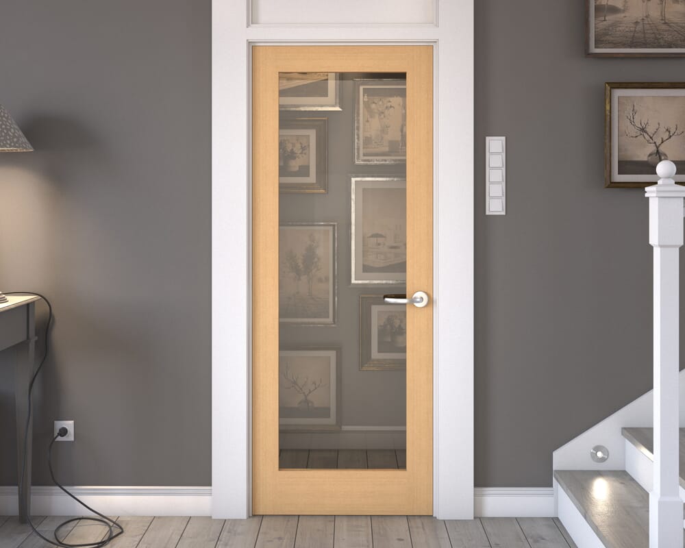 1981 x 838 x 35mm (33") Oak Shaker 1 Light - Clear Internal Doors
