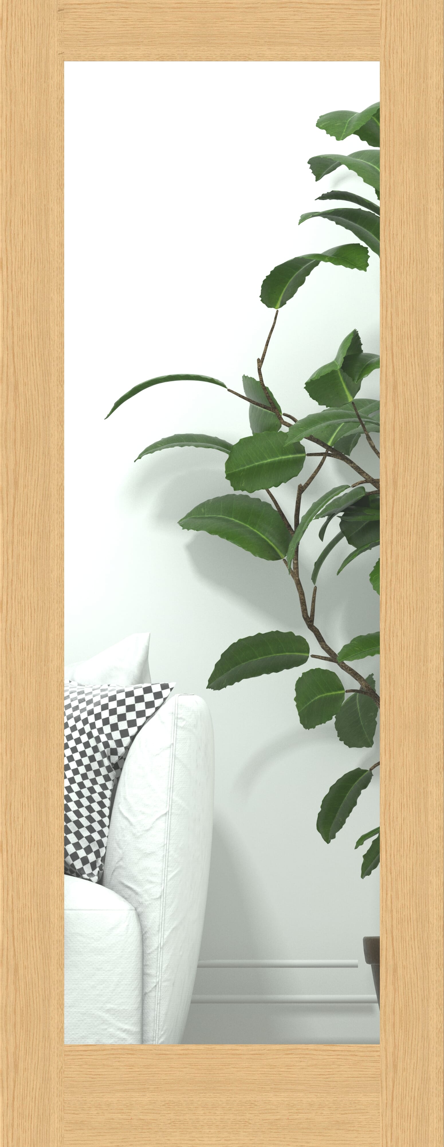 Oak Shaker 1 Light - Clear Internal Doors