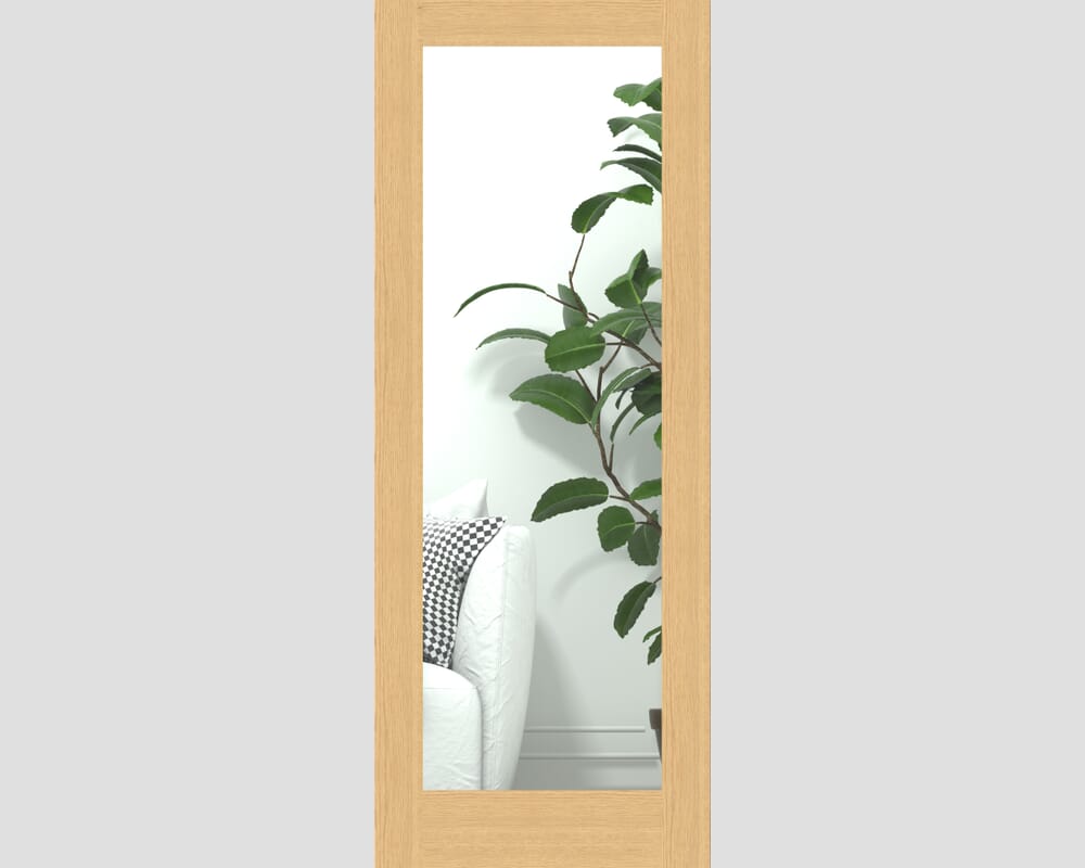 1981 x 838 x 35mm (33") Oak Shaker 1 Light - Clear Internal Doors