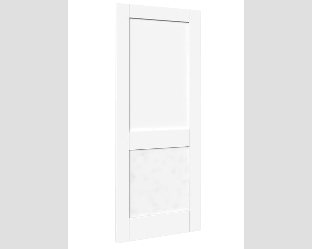 1981 x 762 x 44mm FD30 (30") Modern White Shaker 2 Panel Prefinished Internal Fire Doors