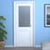 White Primed Shaker 2 Lite Frosted Glazed Internal Door
