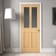 Traditional Oak 2 Lite Frosted Glazed Internal Door