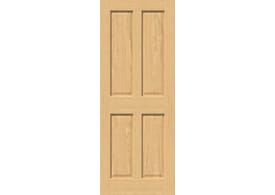 1981mm x 610mm x 44mm (24") FD30 Traditional Victorian Oak 4 Panel - Prefinished Door