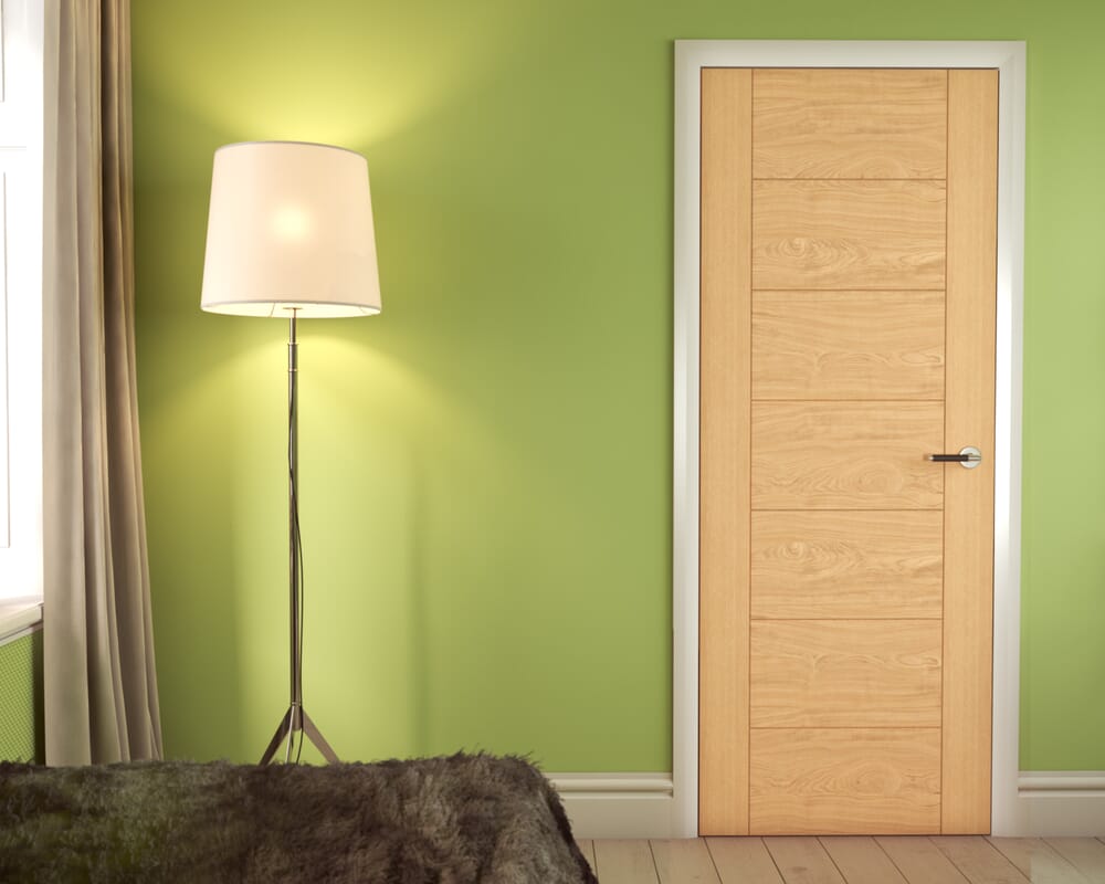 1981 x 610 x 44mm FD30 (24") Modern 7 Panel Oak Internal Fire Doors