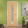 Oak 7 Panel 1 Light Frosted Glazed Internal Door