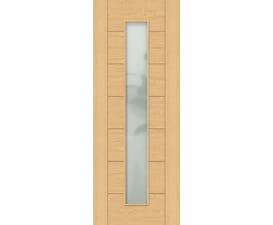 1981mm x 686mm x 35mm (27") Modern 7P Oak Frosted Glazed Door