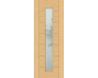 Modern 7P Oak Frosted Glazed Internal Doors