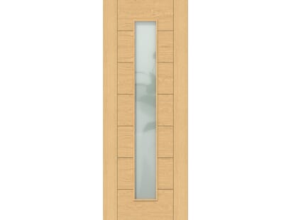 Modern 7p Oak Frosted Glazed Internal Doors Image