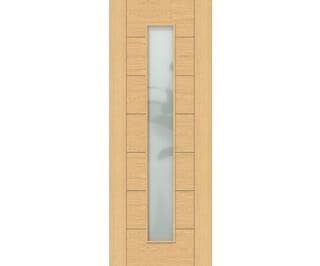 Modern 7 Panel Oak Frosted Glazed Internal Doors
