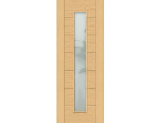 Modern 7P Oak Frosted Glazed Internal Doors