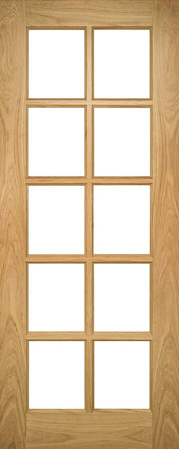 Bristol 10 Light Oak With Clear Bevelled Glass