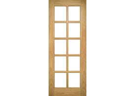 686x1981x35mm (27") Bristol 10 Light Glazed Oak Door