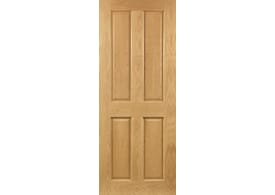 826 x 2040x40mm Bury 4 Panel Oak - Prefinished Door