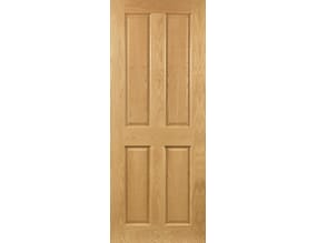 Bury 4 Panel Oak - Prefinished Internal Doors