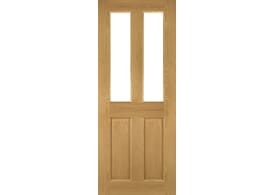 686x1981x35mm (27") Bury Oak Glazed - Prefinished Door