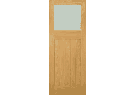 686x1981x35mm (27") Cambridge Glazed Oak - Frosted Glass Door