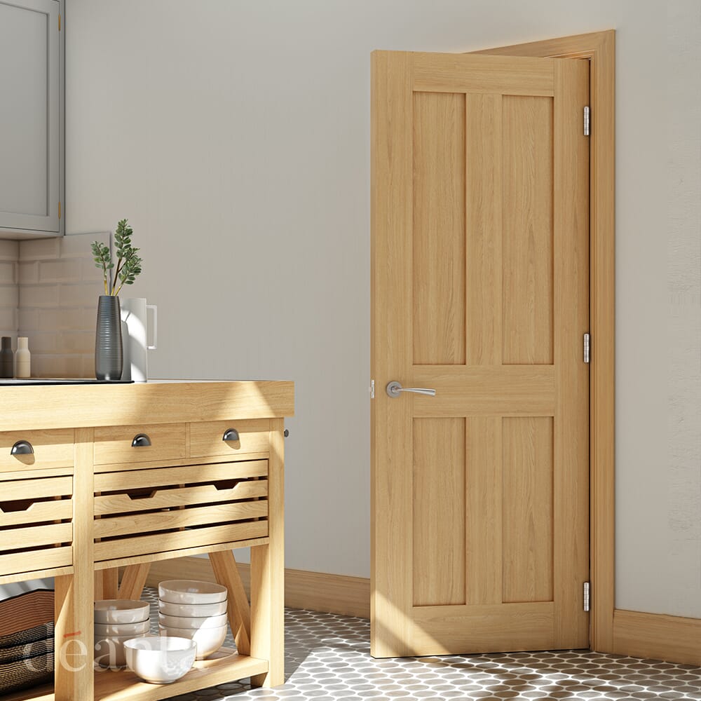 Eton 4 panel oak interior doors | Oak Panel Doors | Vibrant Doors