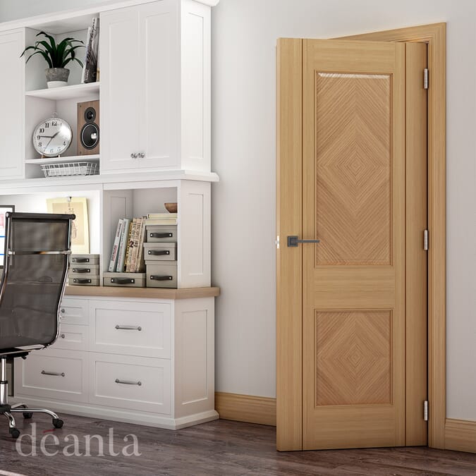 2040 x 726 x 40mm Kensington Oak Prefinished  Internal Door