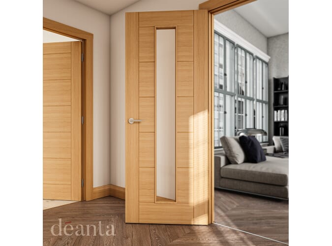 Seville Oak Glazed - Prefinished Internal Doors
