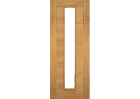 686x1981x35mm (27") Seville Oak Glazed - Prefinished Door