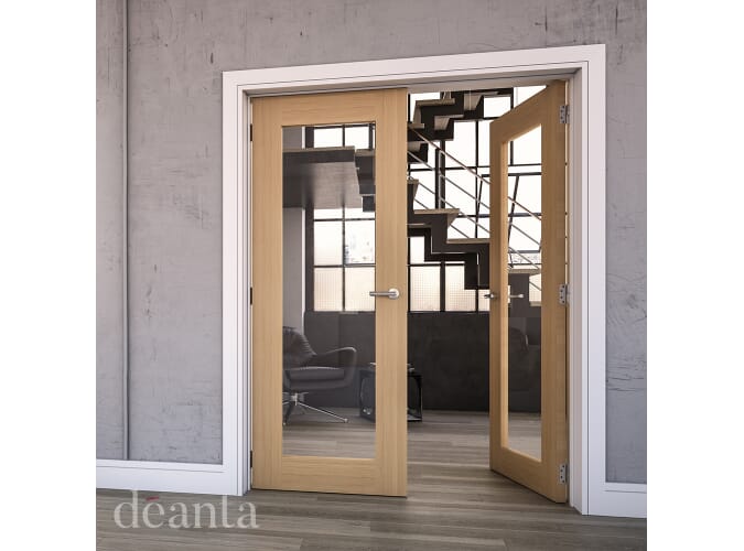 Walden Oak Glazed - Clear Internal Doors