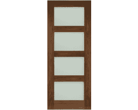 Coventry Walnut Glazed - Frosted Prefinished Internal Doors