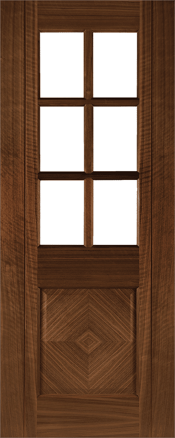 838x1981x35mm (33") Kensington Walnut Glazed Door