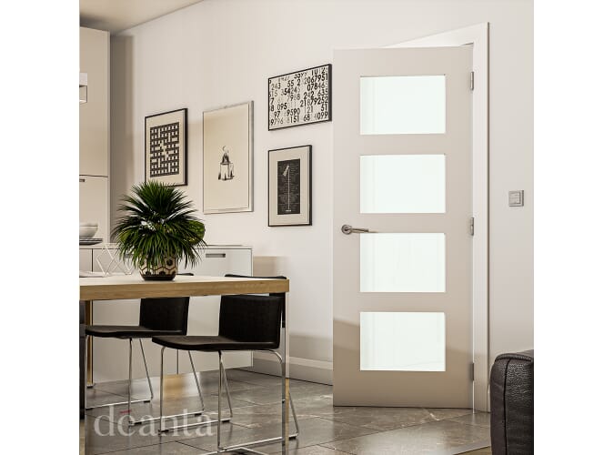 Coventry White 4 Light Clear Glass Internal Doors