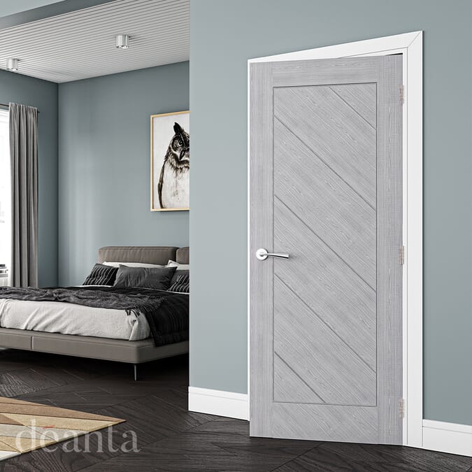 Torino Light Grey Ash - Prefinished Internal Doors